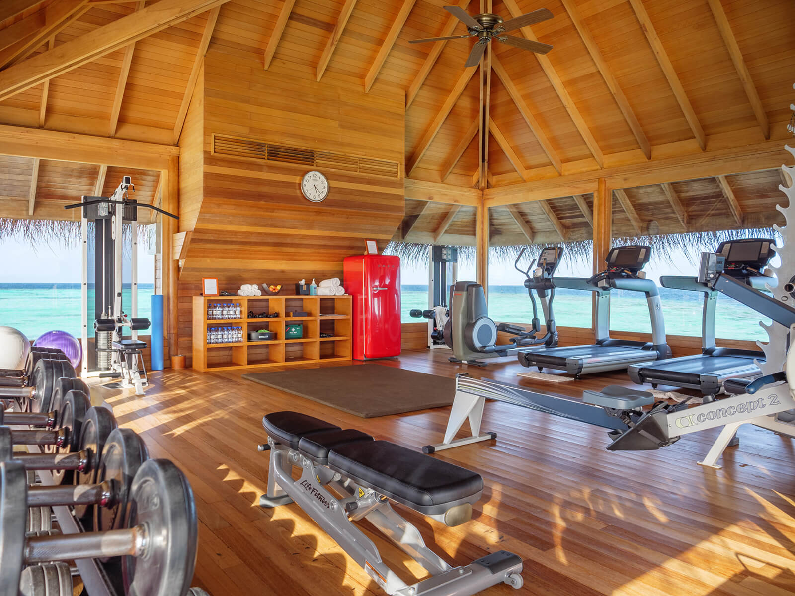 Turn your workout into a tranquil escape. Let the calming embrace of the Indian Ocean be the soundtrack of your fitness routine. Feel your muscles awaken with each rep, then melt into post-workout bliss as the ocean breeze washes over you. It's exercise meets paradise.